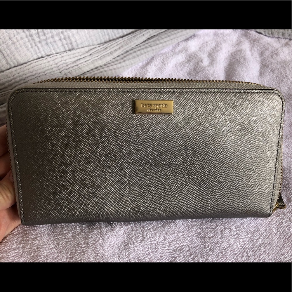 Gently used Kate Spade Silver Wallet